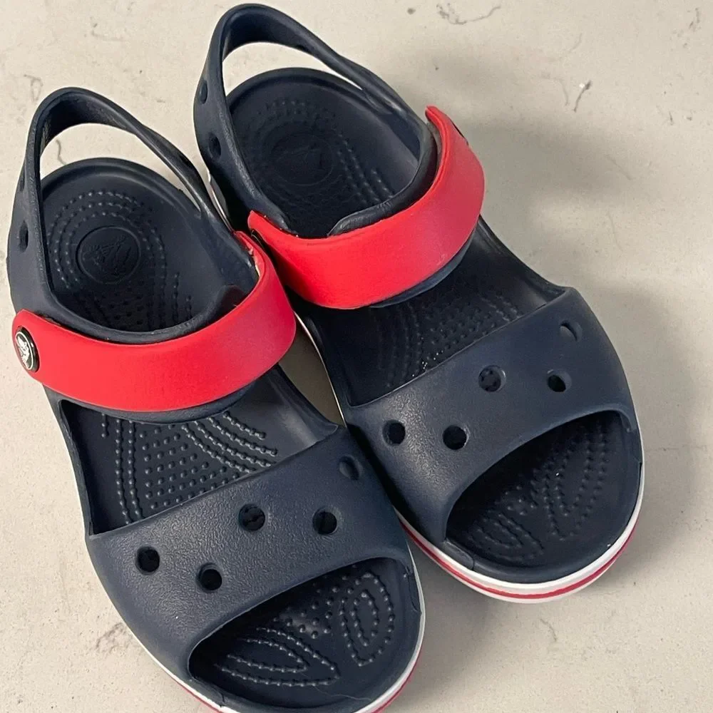 Toddler Crocband™ Cruiser Sandal Sandals Navy / Varsity Red Size 11